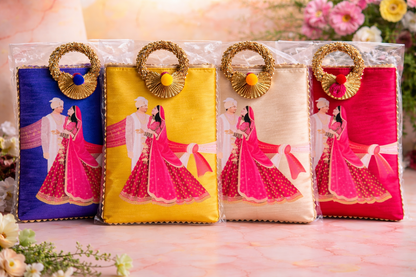 Wedding Return Gift Combo | Bag + MDF Kumkum Plate