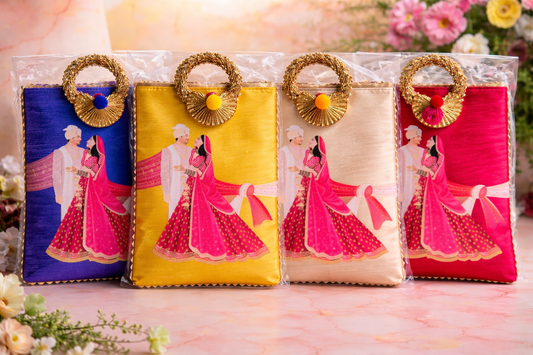 Wedding Return Gift Combo | Bag + MDF Kumkum Plate