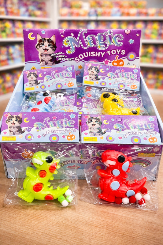 Set of 3- Cartoon Squishy Toy  | Cute Animal Squeeze Stress Relief Toys | Kids Return Gift Pack (3 Designs)