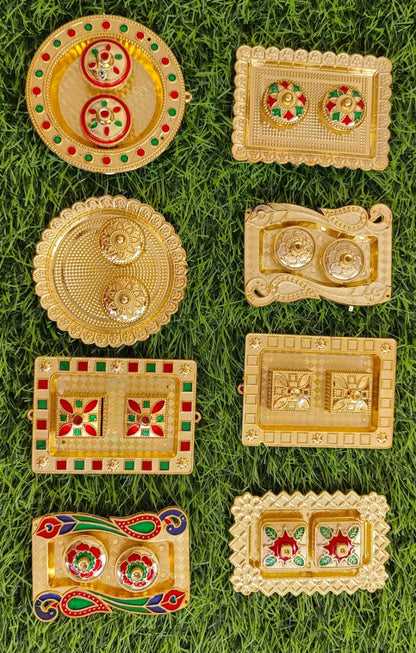“Decorative Metal Kumkum Boxes | Small & Medium | Pooja Gift